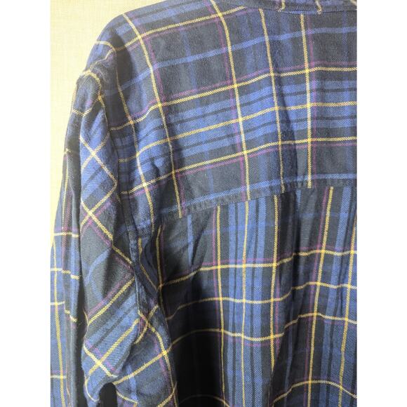 Avenue Blues Flannel Blue Fall Shirt Size XL 19 - Picture 5 of 5
